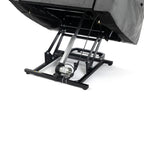 Fauteuil inclinable électrique gris avec moteur OKIN, massage, chauffage, port USB et porte-gobelets