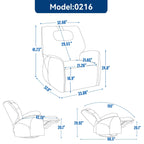 Fauteuil inclinable électrique gris pivotant à 270° et ports de chargement USB