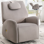 Fauteuil inclinable électrique gris pivotant à 270° et ports de chargement USB