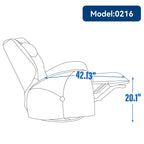 Fauteuil inclinable électrique gris pivotant à 270° et ports de chargement USB