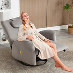 Fauteuil inclinable électrique gris pivotant à 270° et ports de chargement USB