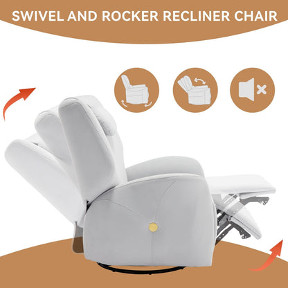 Fauteuil inclinable électrique gris pivotant à 270° et ports de chargement USB
