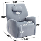 Fauteuil inclinable électrique gris pivotant à 270° et ports de chargement USB