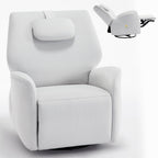 Fauteuil inclinable électrique gris pivotant à 270° et ports de chargement USB