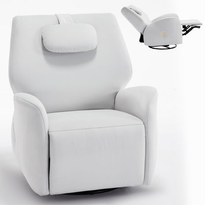 Fauteuil inclinable électrique gris pivotant à 270° et ports de chargement USB