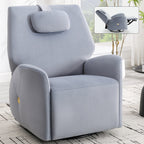Fauteuil inclinable électrique gris pivotant à 270° et ports de chargement USB