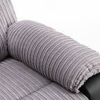 Fauteuil inclinable gris avec télécommande électrique, dossier et repose-pieds réglables pour un confort ultime dans le salon
