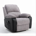 Fauteuil inclinable gris avec télécommande électrique, dossier et repose-pieds réglables pour un confort ultime dans le salon