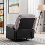 Fauteuil inclinable gris avec télécommande électrique, dossier et repose-pieds réglables pour un confort ultime dans le salon