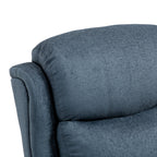 Fauteuil de massage inclinable gris capitonné avec chauffage, 5 modes de massage, inclinaison manuelle, télécommande et poche latérale