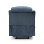 Fauteuil de massage inclinable gris capitonné avec chauffage, 5 modes de massage, inclinaison manuelle, télécommande et poche latérale