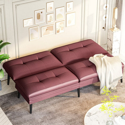 Canapé-lit futon convertible Grondin, dossier réglable sur 5 positions avec 2 oreillers, fauteuil inclinable de style moderne