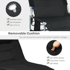 Chaise longue inclinable rembourrée surdimensionnée Gymax 4 plis