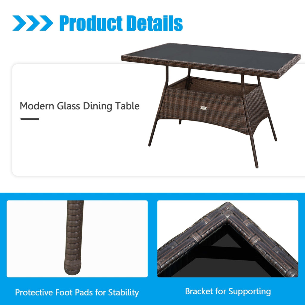Ensemble de meubles d'extérieur en rotin Gymax 5 pièces avec table à manger et chaises