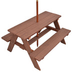 Banc de pique-nique d'extérieur pliable Gymax pour enfants, 4 places