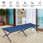 Lit de camping pliant Gymax robuste pour adultes et enfants avec système de transport