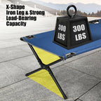 Lit de camping pliant Gymax robuste pour adultes et enfants avec système de transport