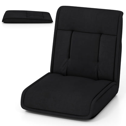 Chaise de sol pliante et convertible Gymax avec réglage réglable