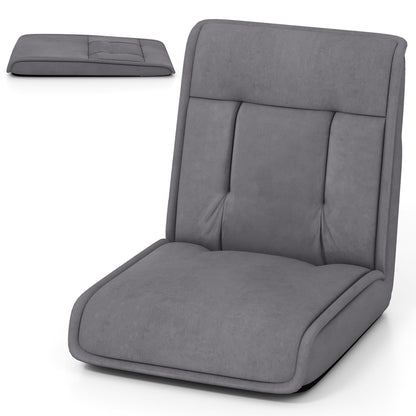 Chaise de sol pliante et convertible Gymax avec réglage réglable