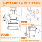 Fauteuil inclinable ergonomique en cuir pour enfants Gymax avec repose-pieds
