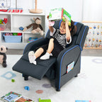 Fauteuil inclinable ergonomique en cuir pour enfants Gymax avec repose-pieds