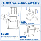 Fauteuil inclinable ergonomique en cuir pour enfants Gymax avec repose-pieds