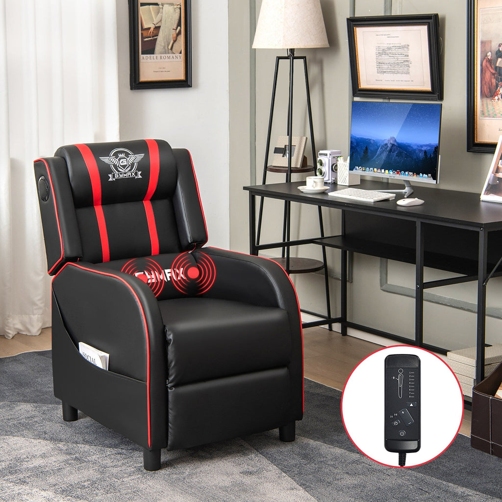 Fauteuil de massage inclinable Gymax en cuir synthétique