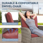Ensemble de 3 meubles d'extérieur avec table et chaises pivotantes Gymojoy