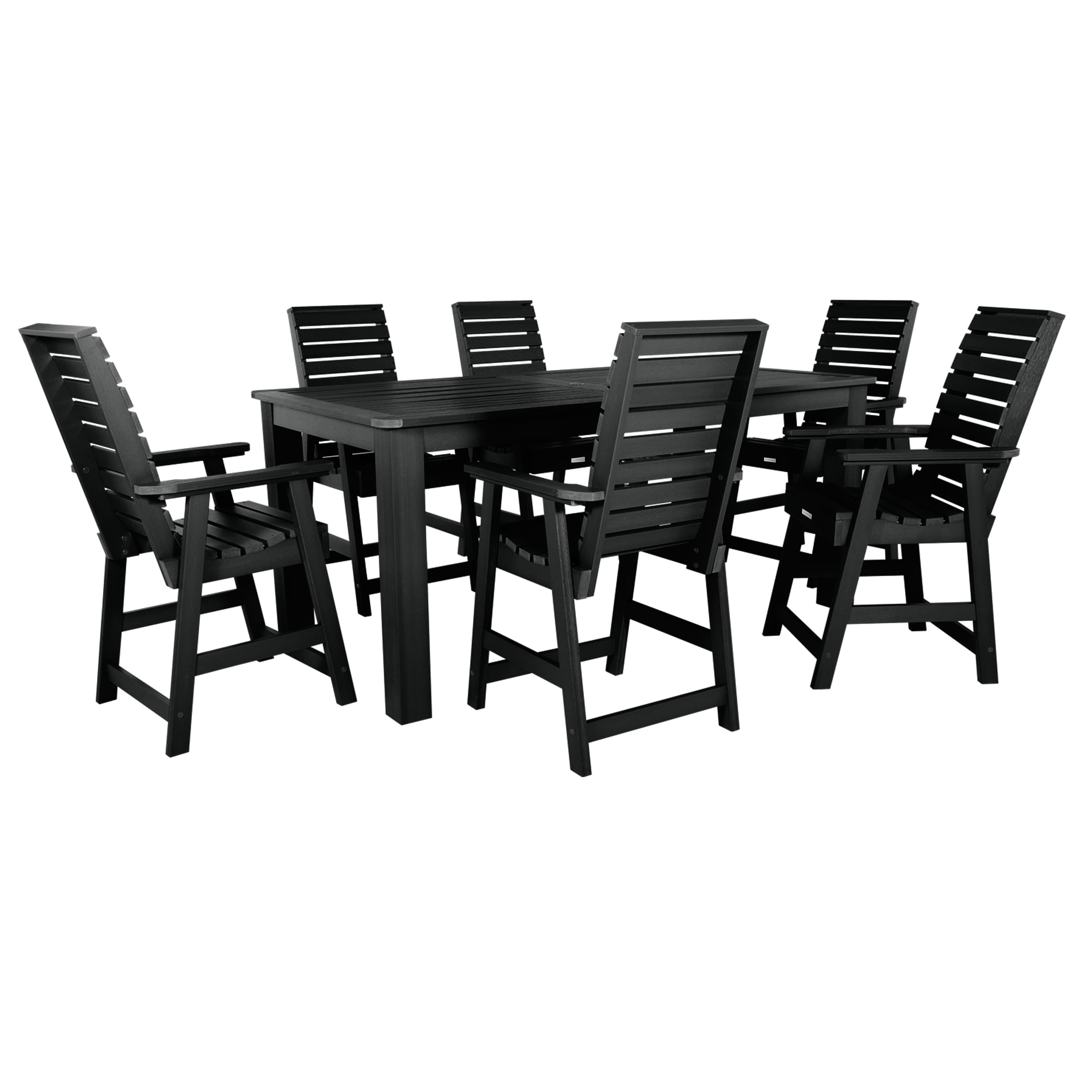 Ensemble de salle à manger d'extérieur 7 pièces HIGHWOOD - Table 42 x 84
