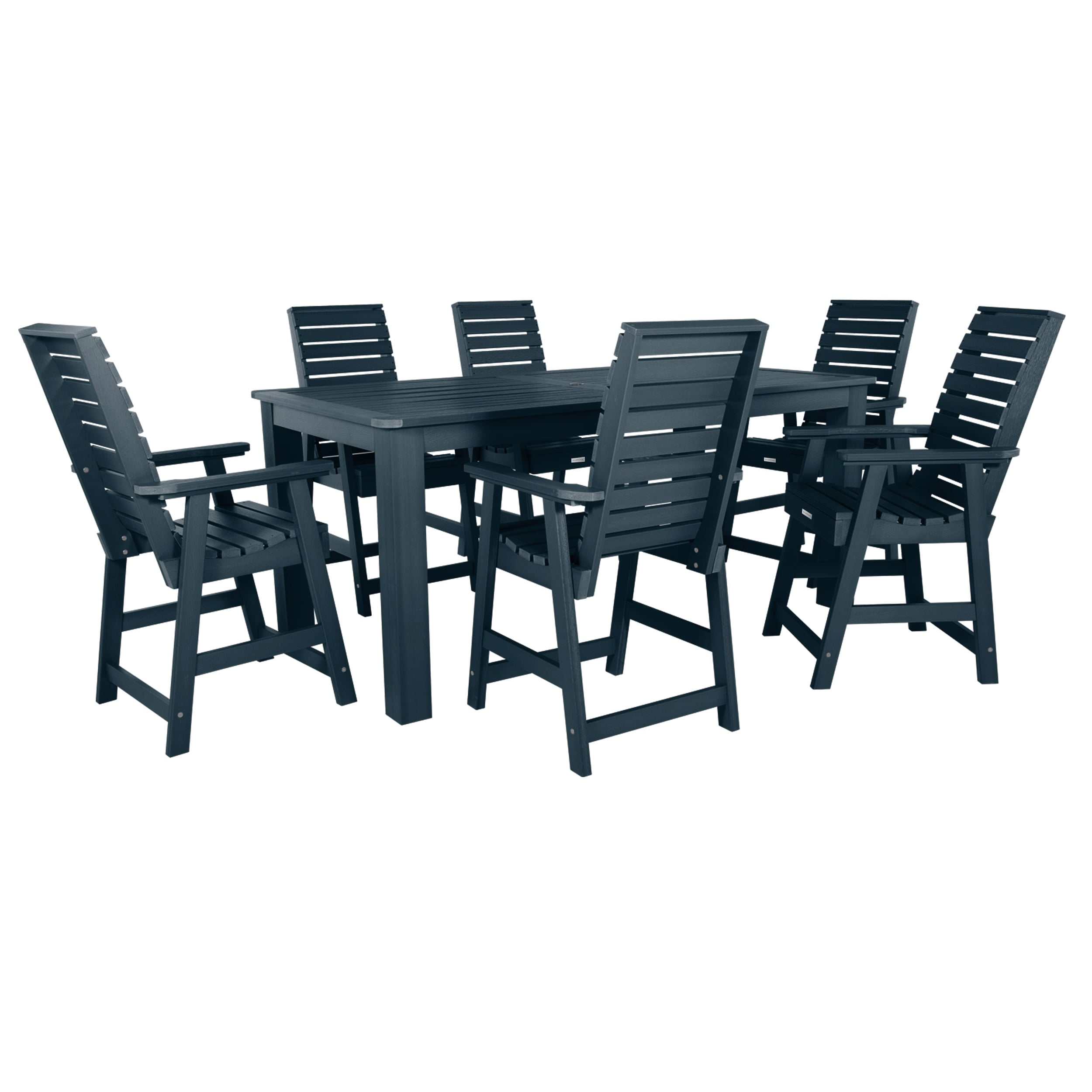 Ensemble de salle à manger d'extérieur 7 pièces HIGHWOOD - Table 42 x 84