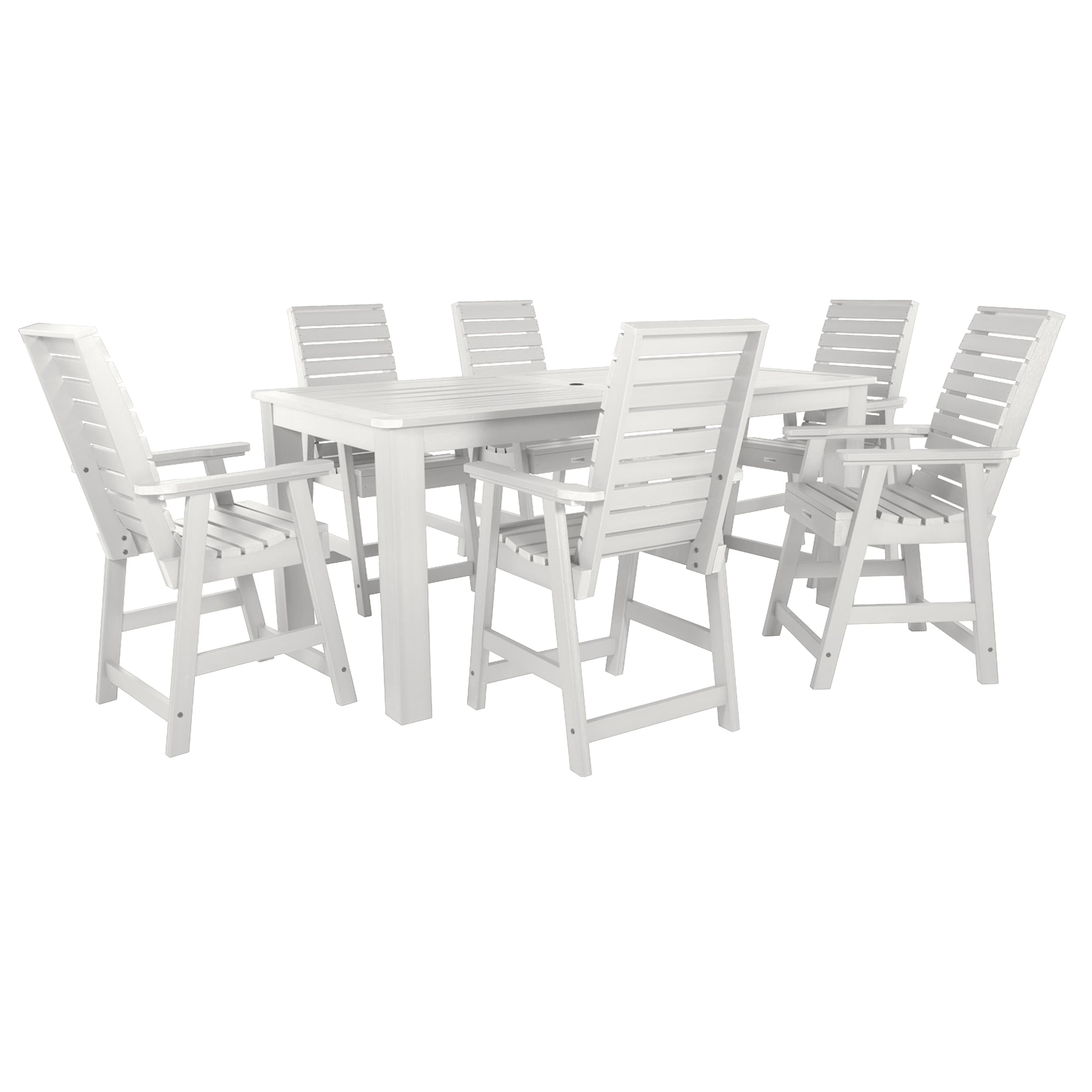 Ensemble de salle à manger d'extérieur 7 pièces HIGHWOOD - Table 42 x 84