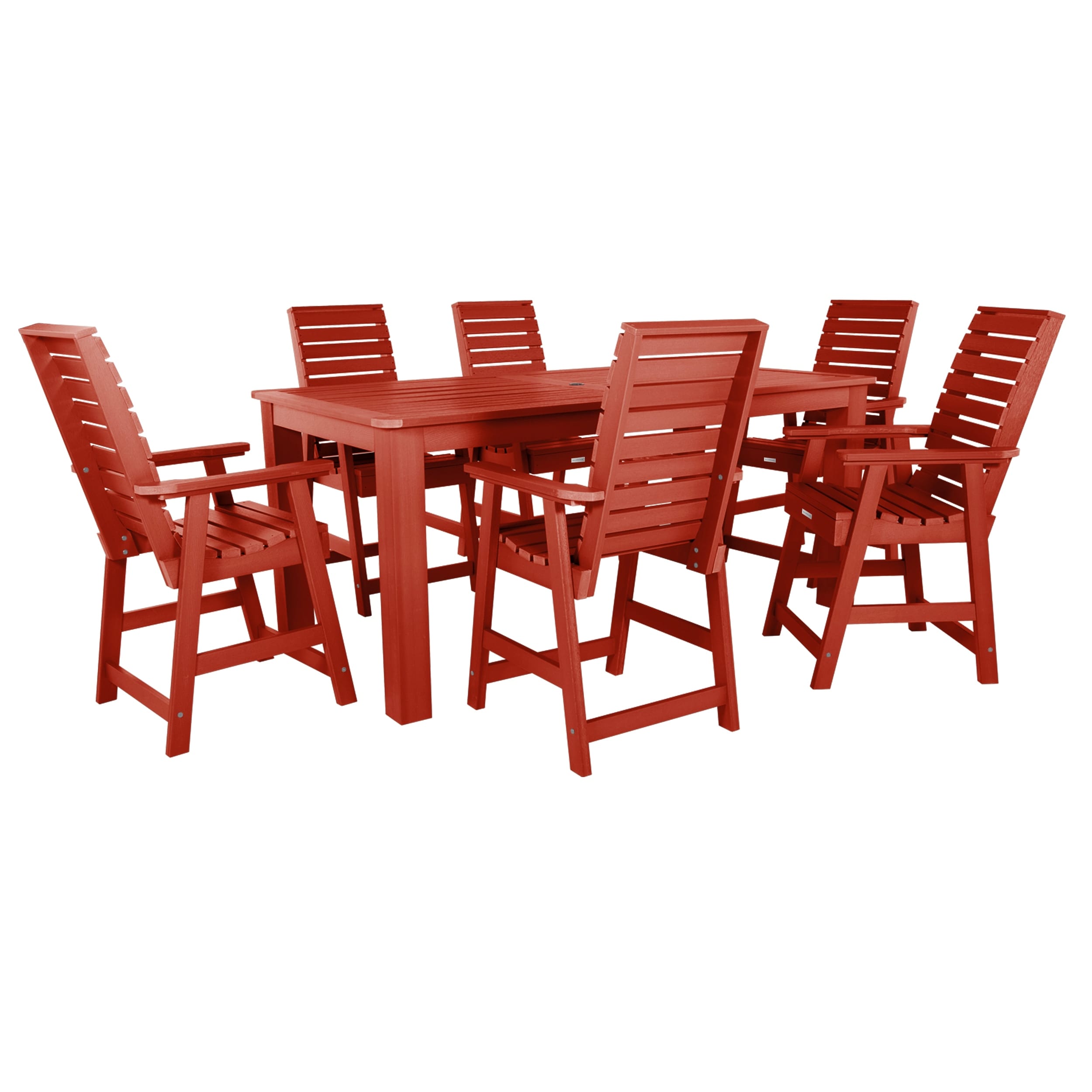 Ensemble de salle à manger d'extérieur 7 pièces HIGHWOOD - Table 42 x 84