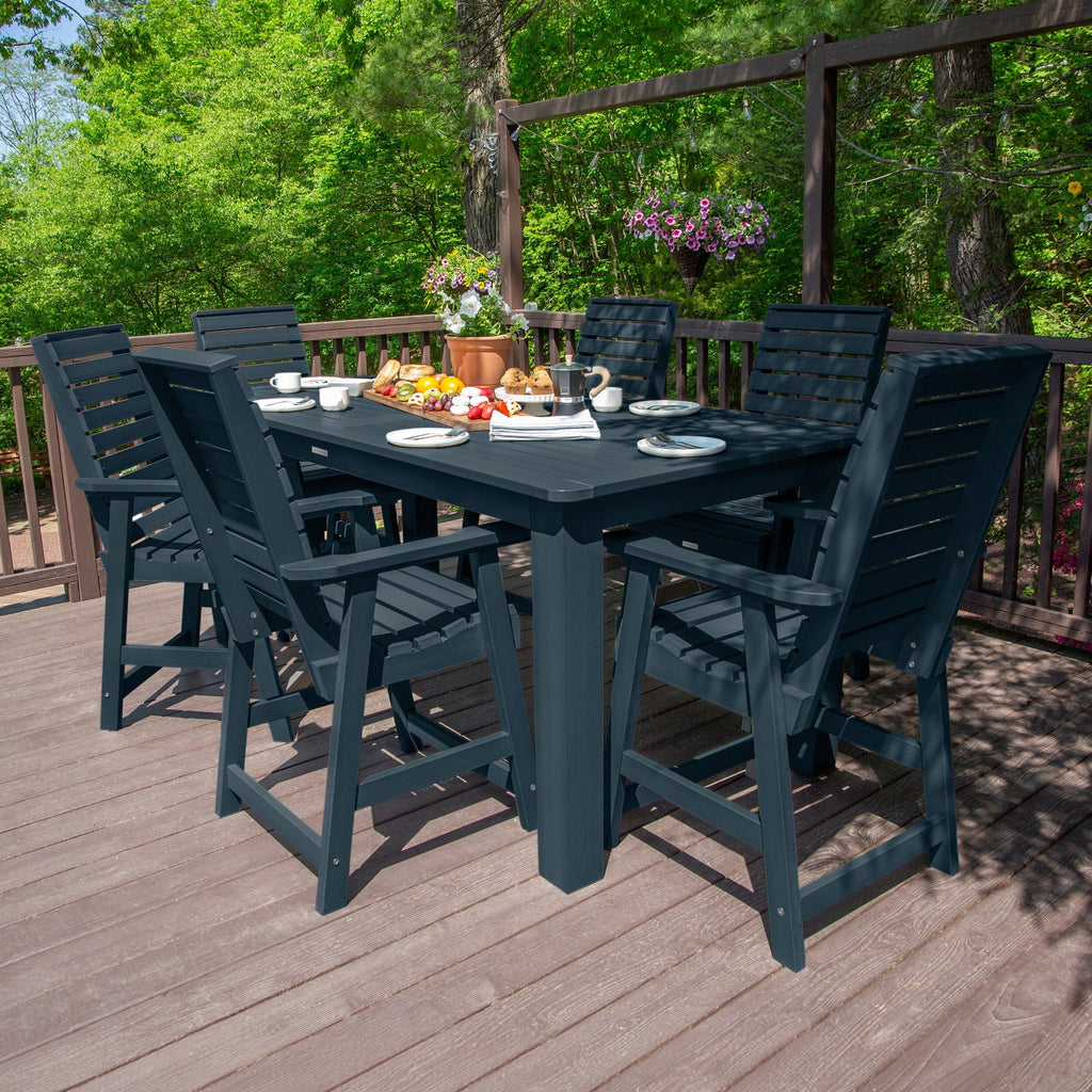 Ensemble de salle à manger d'extérieur 7 pièces HIGHWOOD - Table 42 x 84
