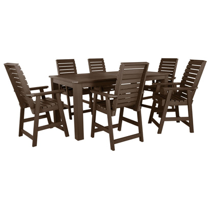 Ensemble de salle à manger d'extérieur 7 pièces HIGHWOOD - Table 42 x 84