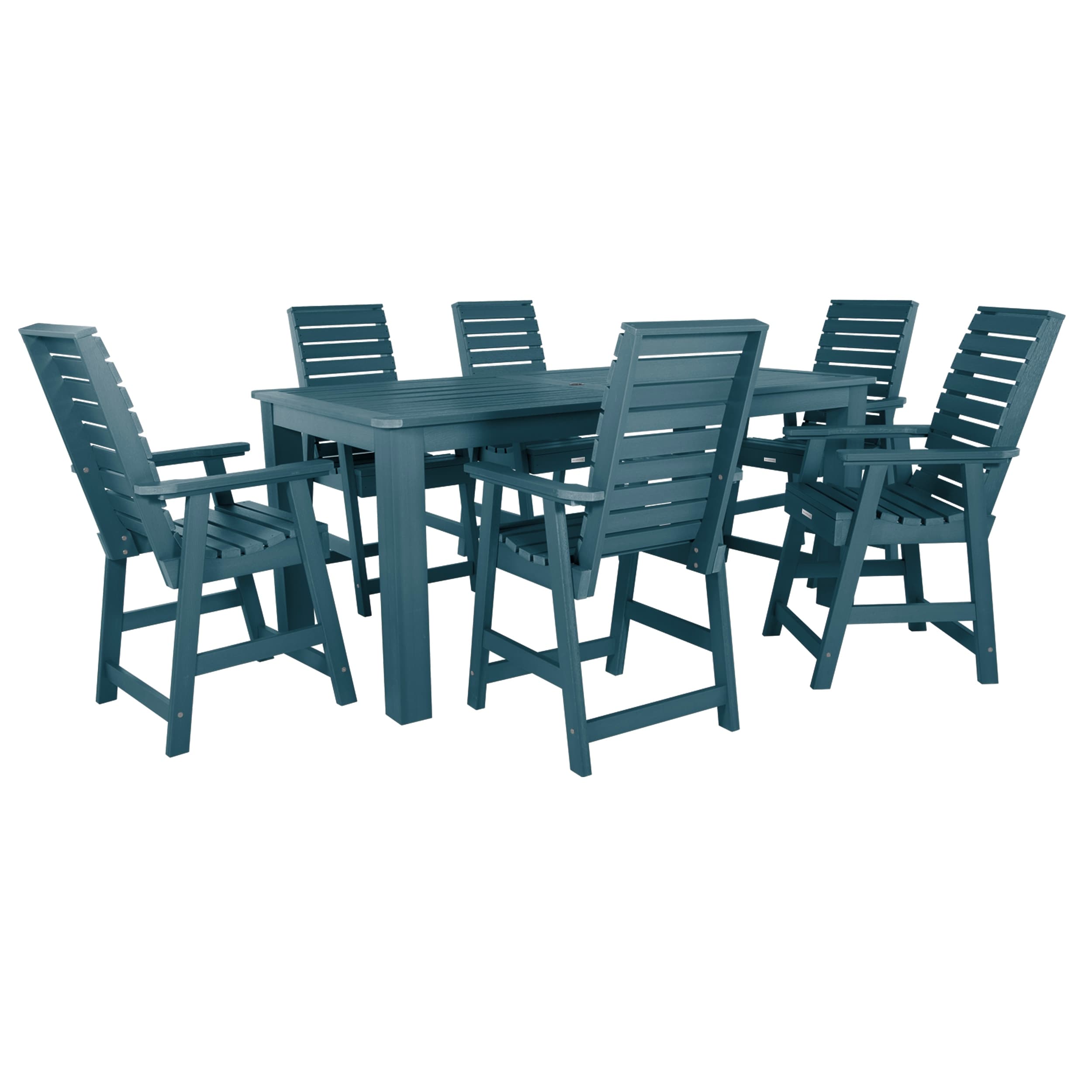 Ensemble de salle à manger d'extérieur 7 pièces HIGHWOOD - Table 42 x 84