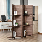 HOMCOM Cloison de séparation pliable à 4 panneaux, 1,6 m de haut, écran de confidentialité autoportant pour chambre à coucher intérieure - 63,75 x 0,75 x 67