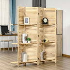 HOMCOM Cloison de séparation pliable à 4 panneaux, 1,6 m de haut, écran de confidentialité autoportant pour chambre à coucher intérieure - 63,75 x 0,75 x 67