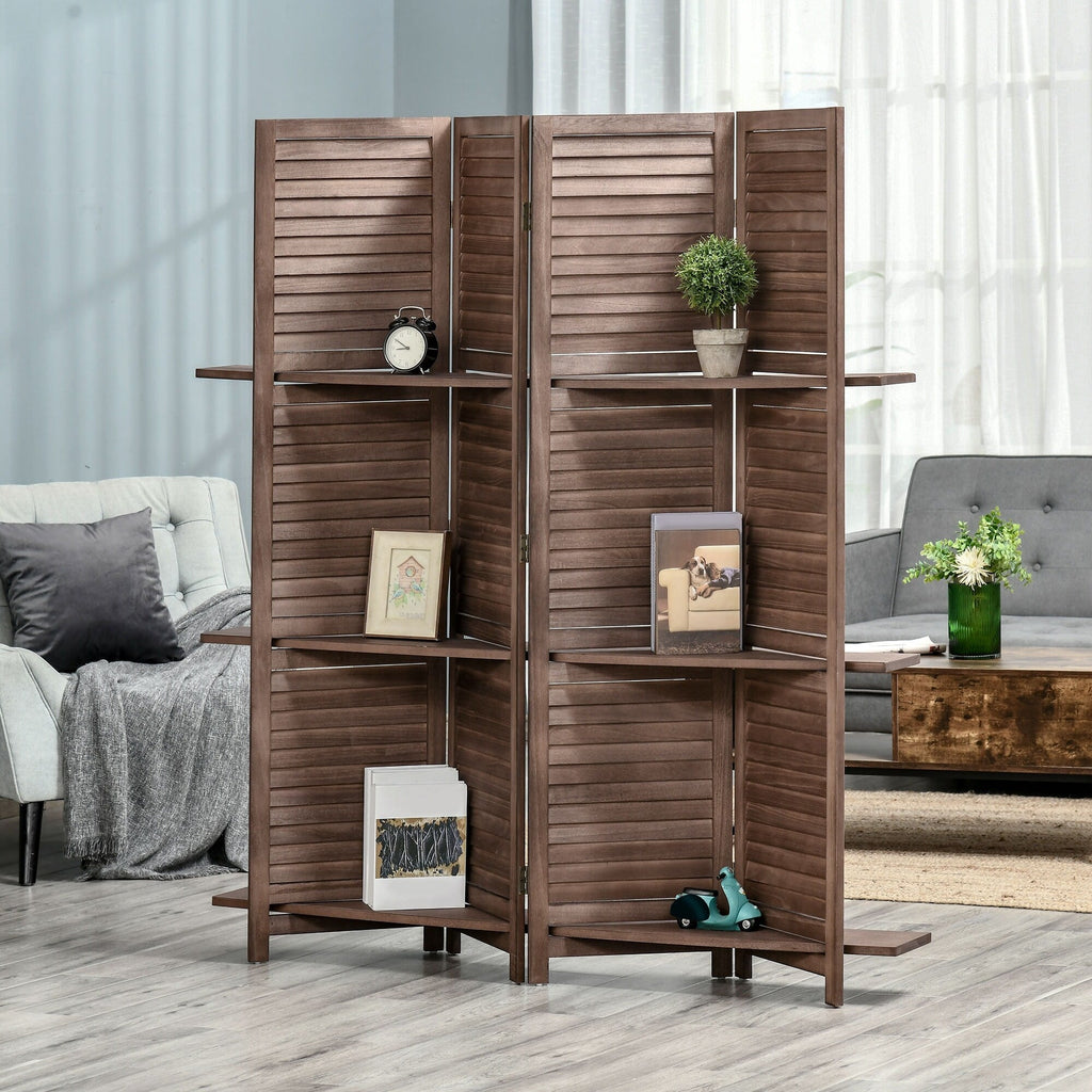 HOMCOM Cloison de séparation pliable à 4 panneaux, 1,6 m de haut, écran de confidentialité autoportant pour chambre à coucher intérieure - 63,75 x 0,75 x 67