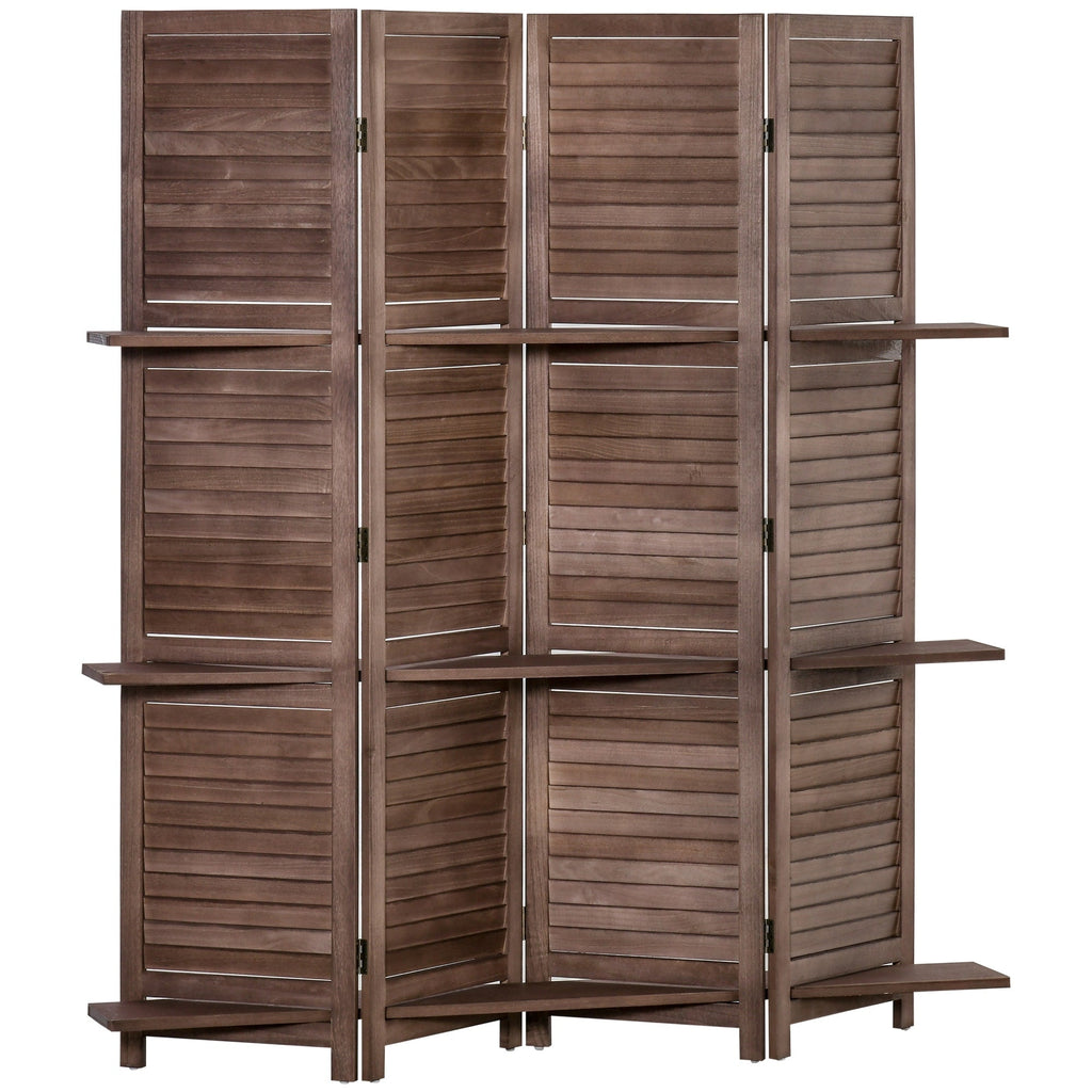 HOMCOM Cloison de séparation pliable à 4 panneaux, 1,6 m de haut, écran de confidentialité autoportant pour chambre à coucher intérieure - 63,75 x 0,75 x 67