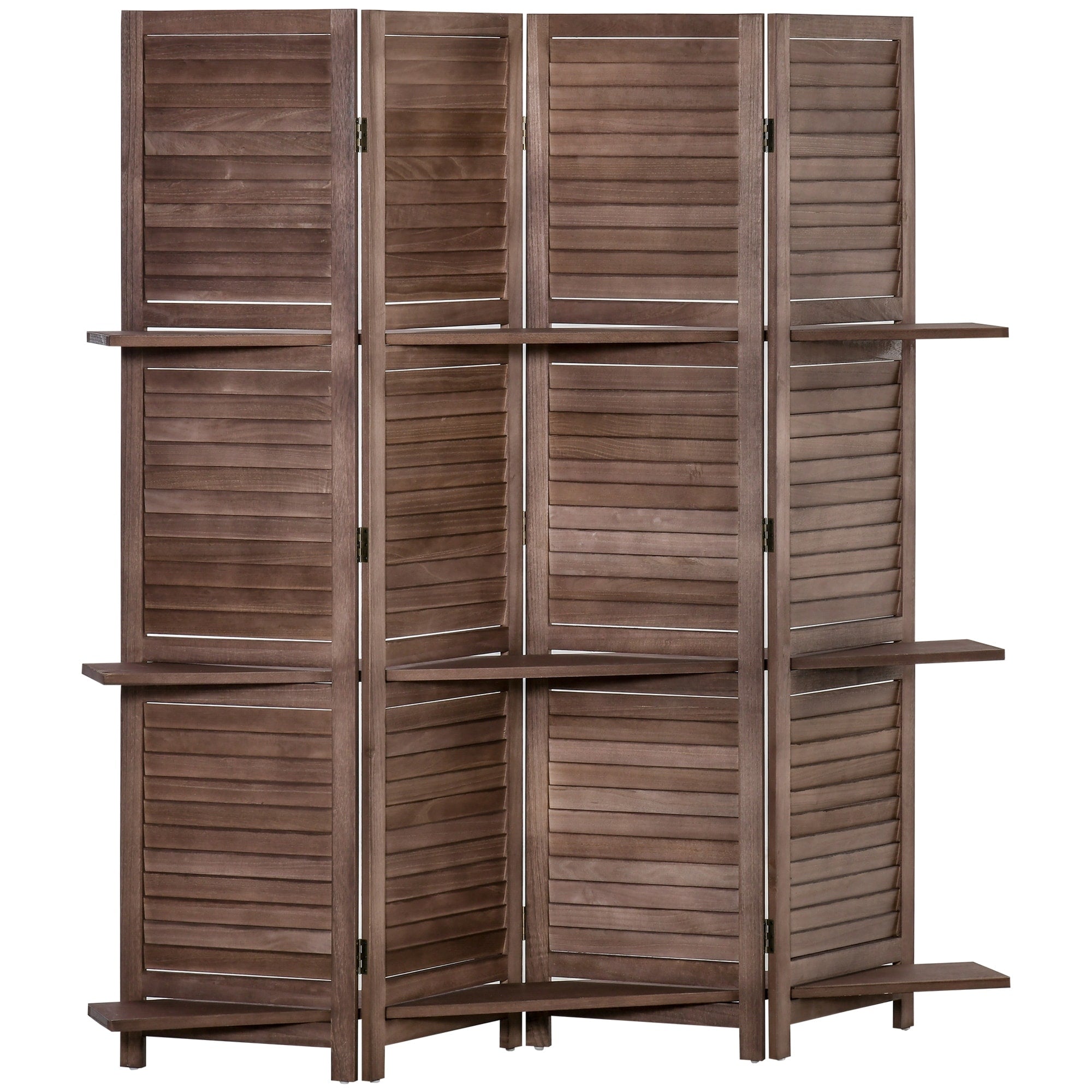 HOMCOM Cloison de séparation pliable à 4 panneaux, 1,6 m de haut, écran de confidentialité autoportant pour chambre à coucher intérieure - 63,75 x 0,75 x 67