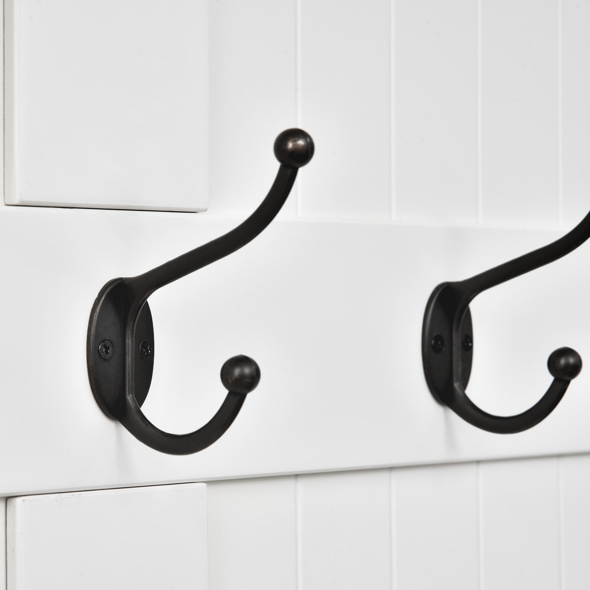 HOMCOM 71 3-In-1 Hall Tree Storage Bench and Coat Rack with 5 Steel Double Hooks, and Anti-Topple Anchor for Entryway