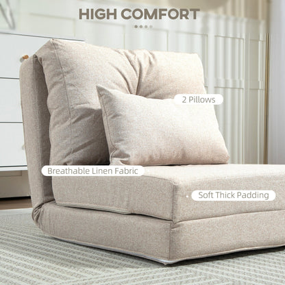 Fauteuil convertible et pliable rembourré HOMCOM, canapé-lit de sol