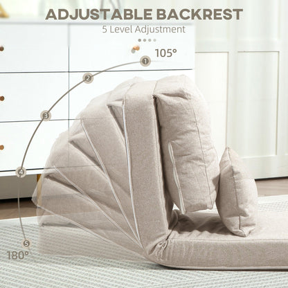 Fauteuil convertible et pliable rembourré HOMCOM, canapé-lit de sol