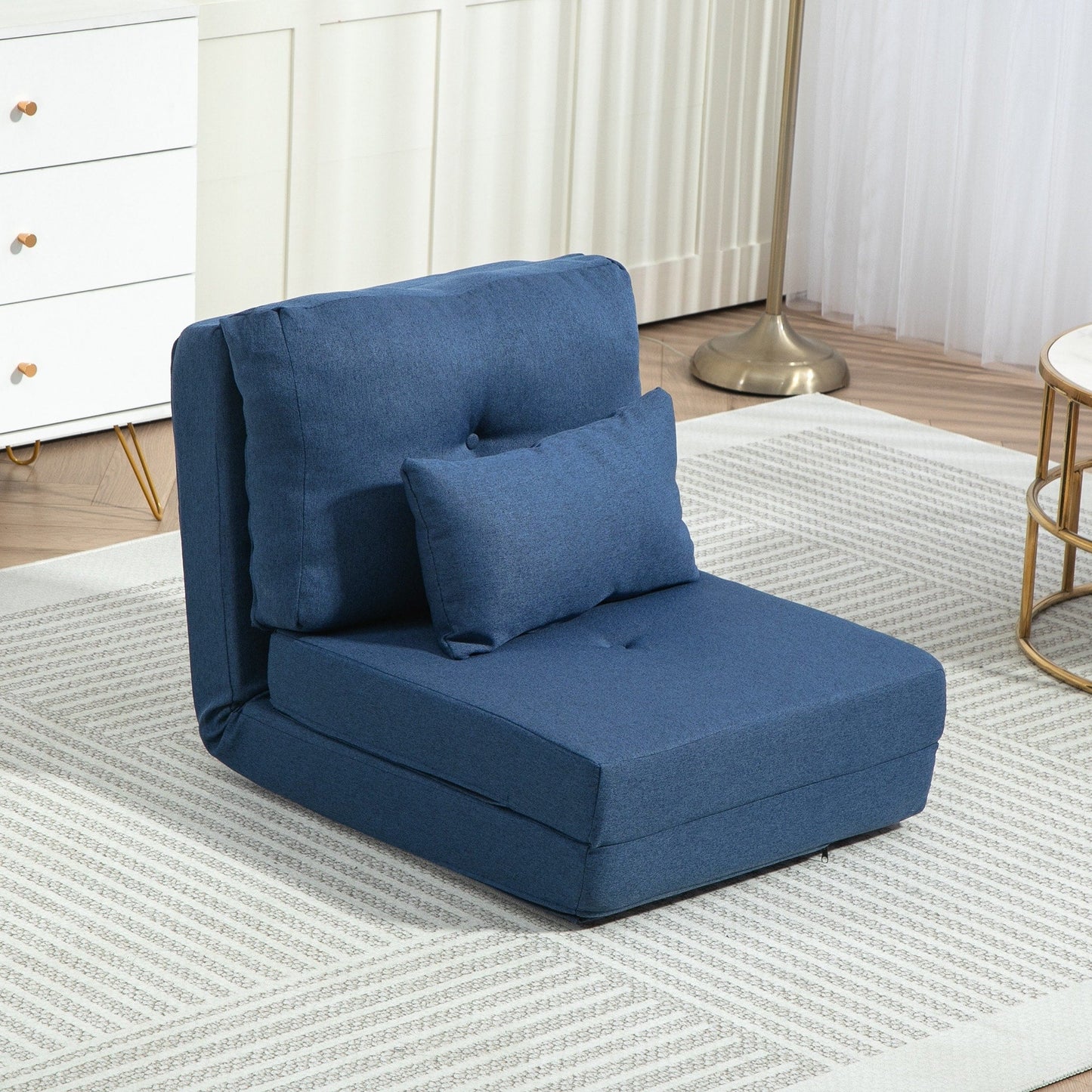 Fauteuil convertible et pliable rembourré HOMCOM, canapé-lit de sol