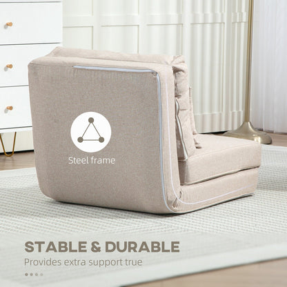 Fauteuil convertible et pliable rembourré HOMCOM, canapé-lit de sol