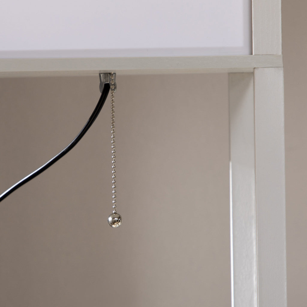 Lampadaire HOMCOM avec étagères, double éclairage, lampes sur pied hautes modernes, avec abat-jour en tissu (ampoule non incluse)