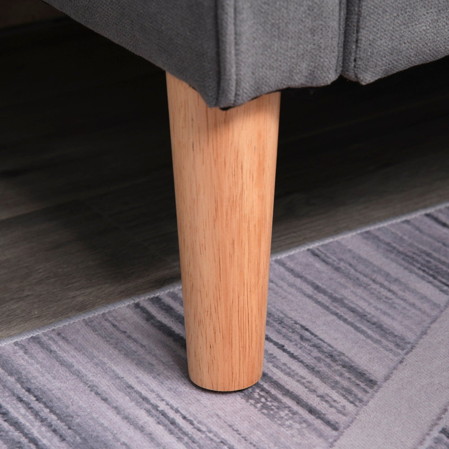 Canapé-lit moderne en tissu capitonné avec rangement HOMCOM
