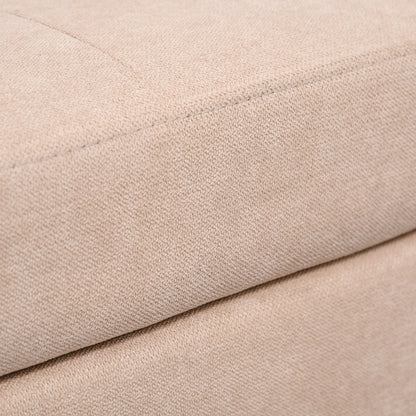 Canapé-lit moderne en tissu capitonné avec rangement HOMCOM