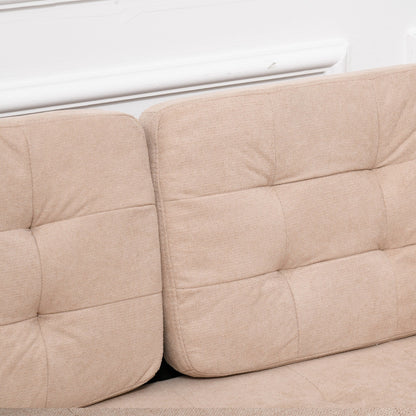 Canapé-lit moderne en tissu capitonné avec rangement HOMCOM