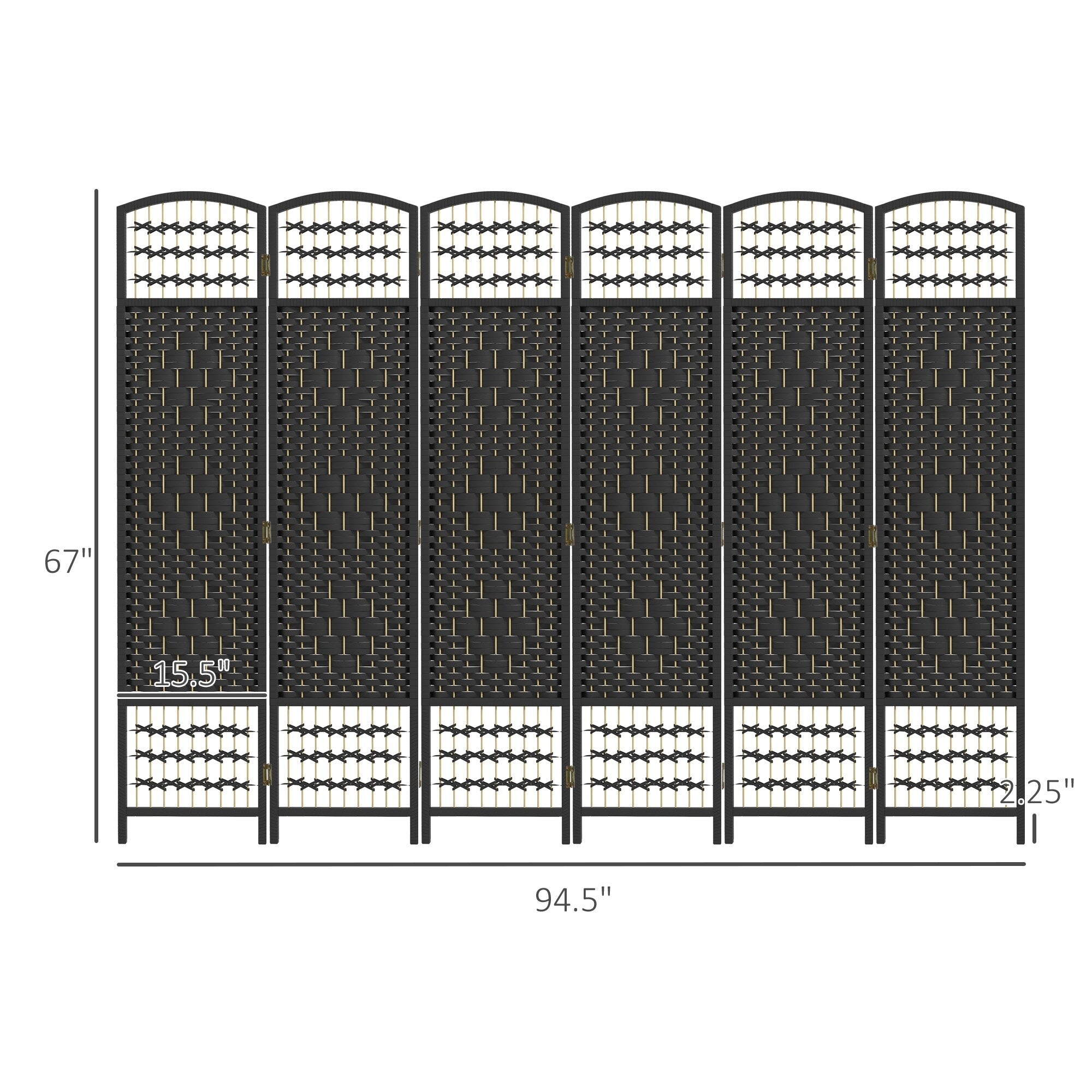Cloison de séparation HOMCOM, cloison de séparation autoportante en fibre ondulée, 1,7 m de haut, blanc